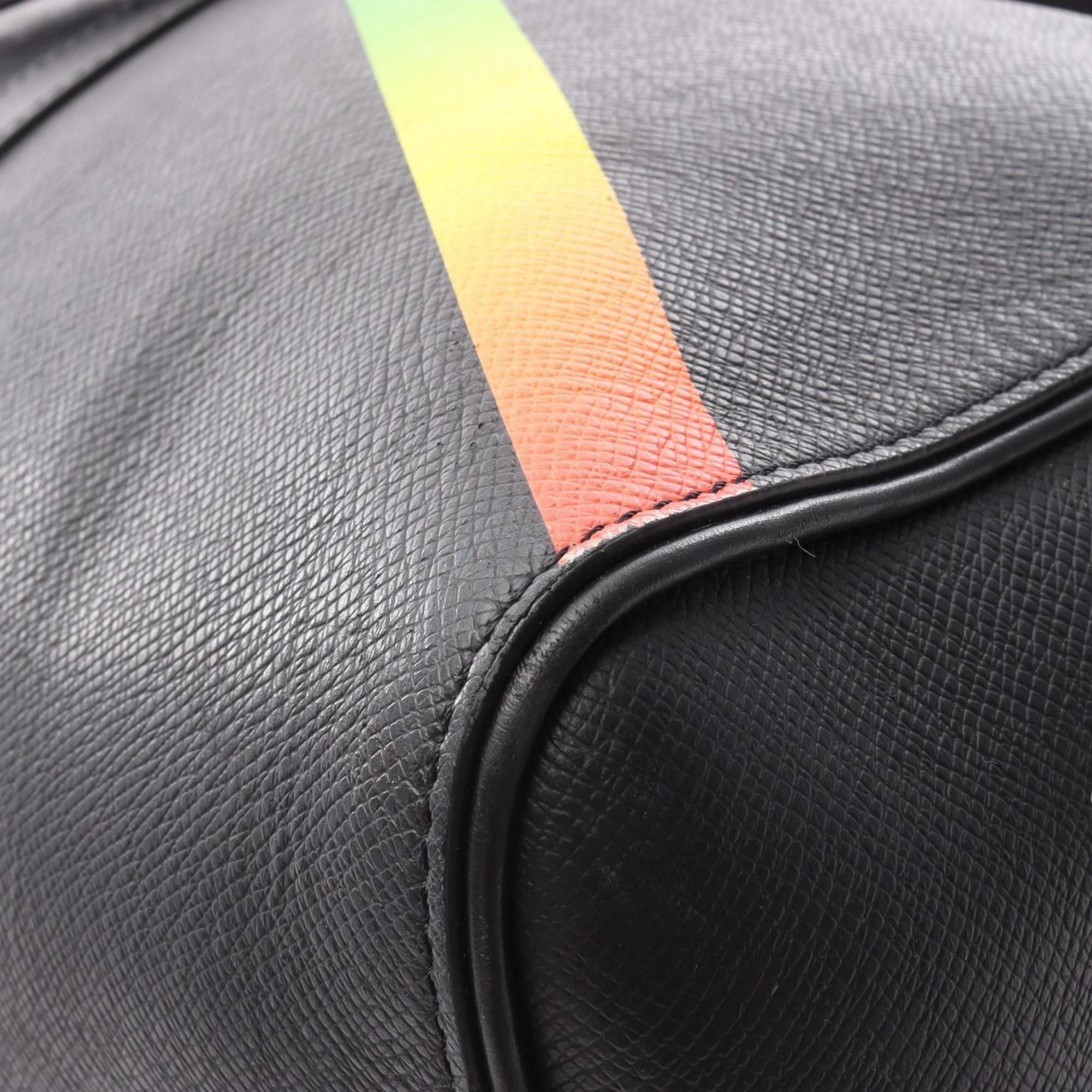 Louis Vuitton Black Multi-Color Noir Leather Boston Bag (Pre-Owned)