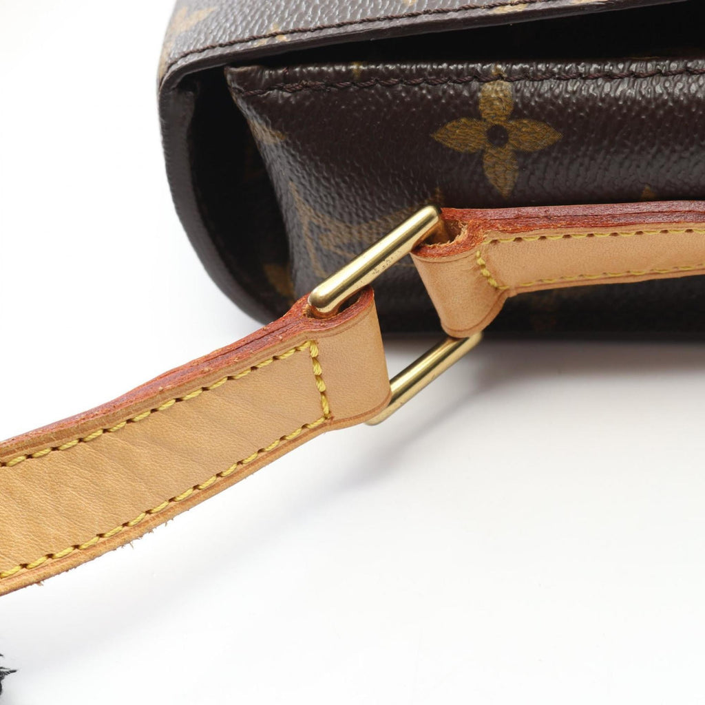 Louis Vuitton Brown Coated Canvas Leather Shoulder Bag (Pre-Owned)