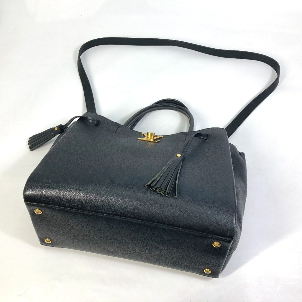 Louis Vuitton Black Leather Tote Bag (Pre-Owned)