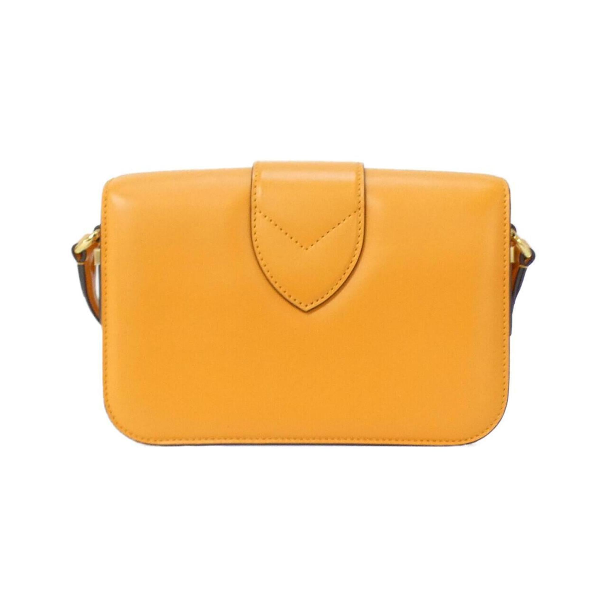 Louis Vuitton Orange Leather Shoulder Bag (Pre-Owned)