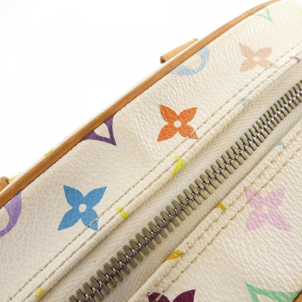 Louis Vuitton White Coated Canvas Handbag (Pre-Owned)