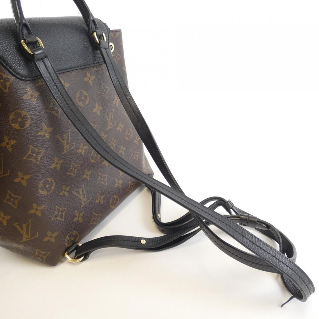 Louis Vuitton Black Marron Coated Canvas Leather Backpack (Pre-Owned)