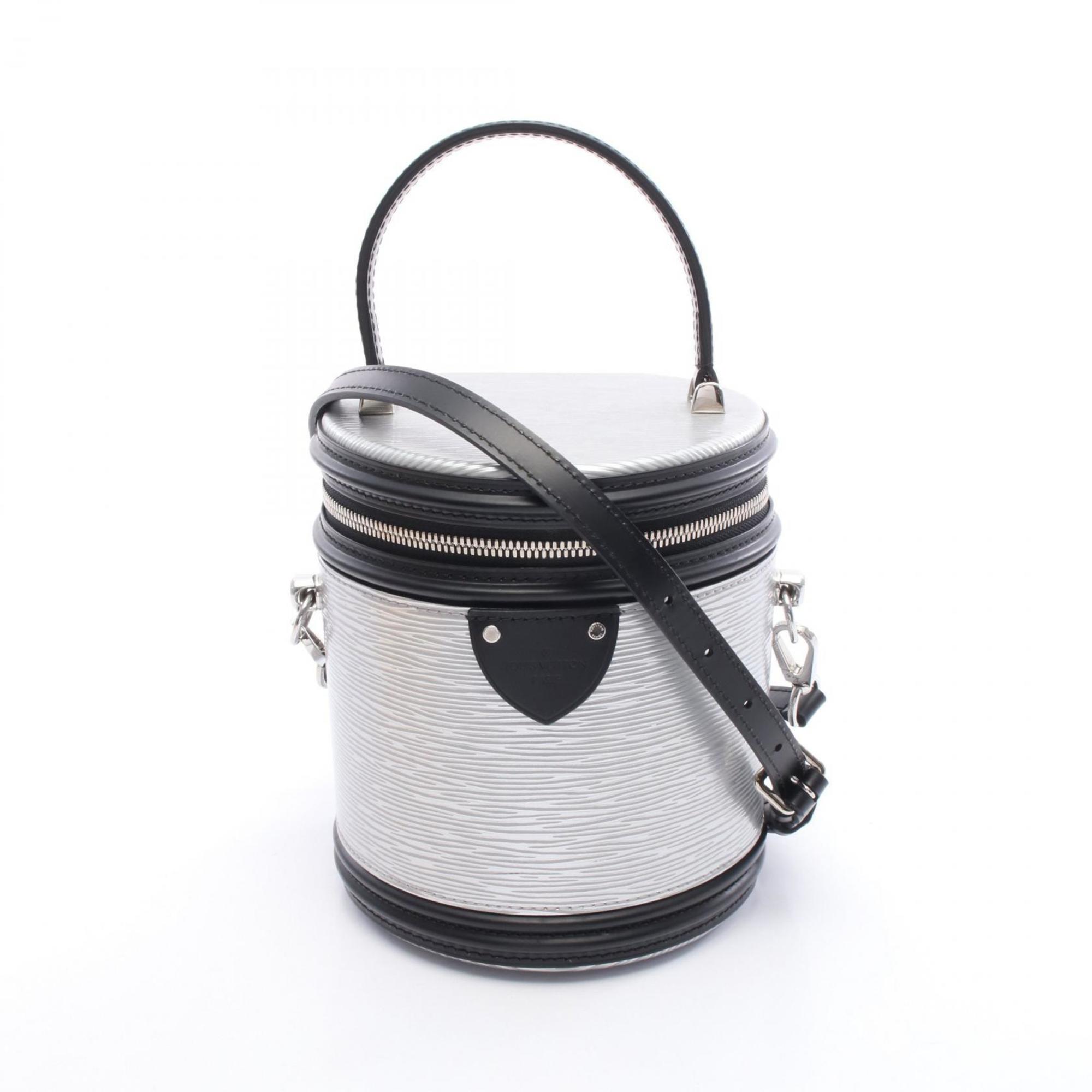 Louis Vuitton Black Silver Leather Handbag (Pre-Owned)