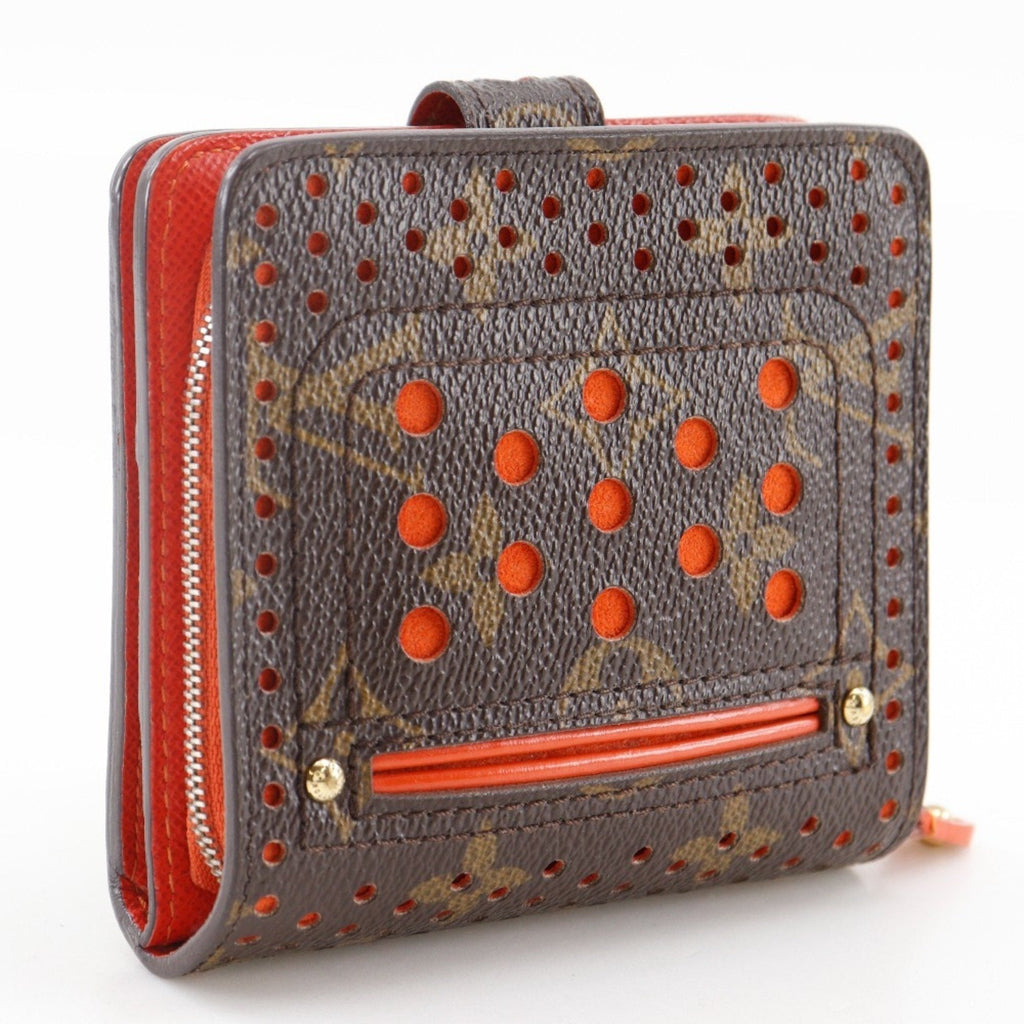 Louis Vuitton Lv Orange Orange Monogram Perforated Wallet (Bi-Fold) (Pre-Owned)