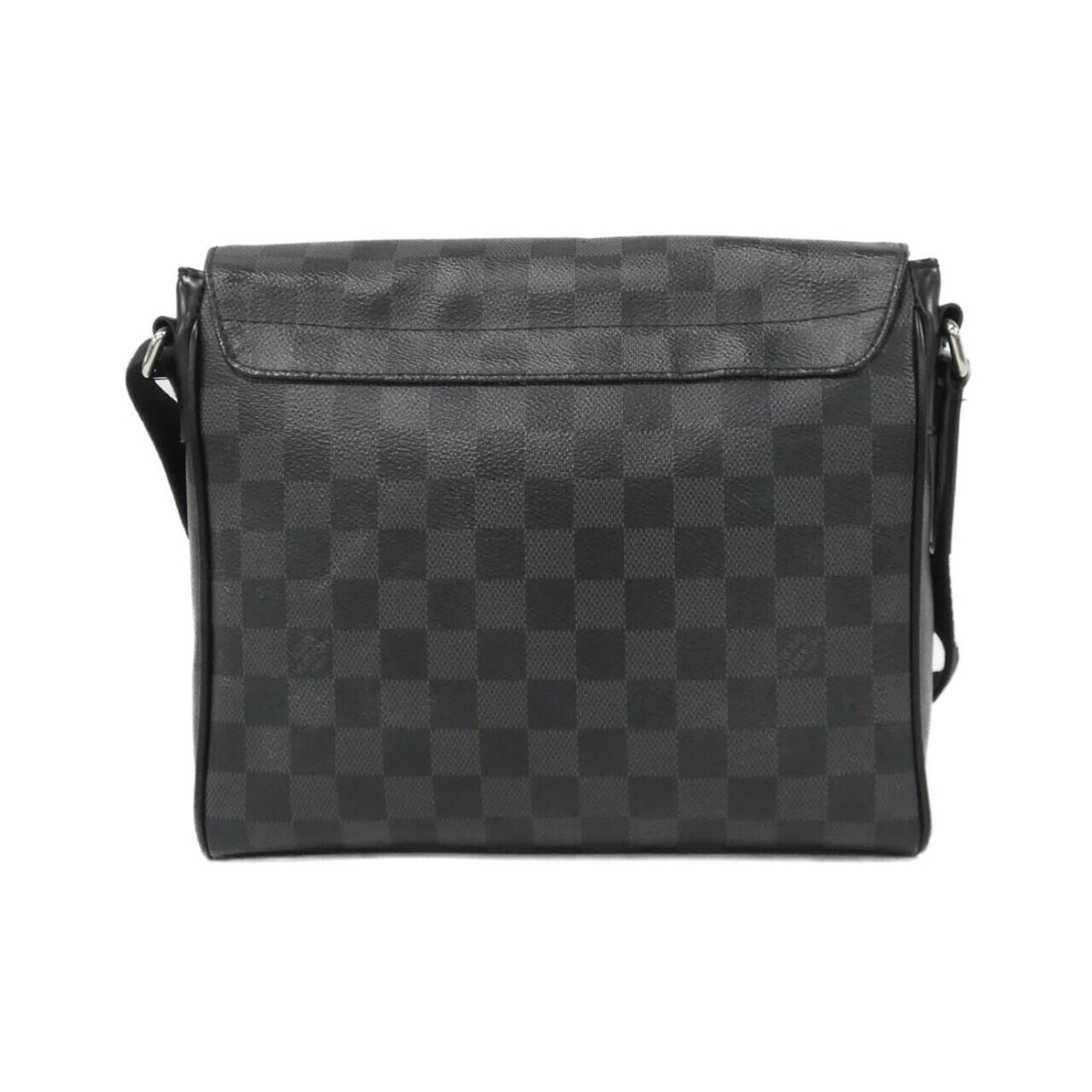 Louis Vuitton Dark Gray Graphite Coated Canvas Shoulder Bag (Pre-Owned)
