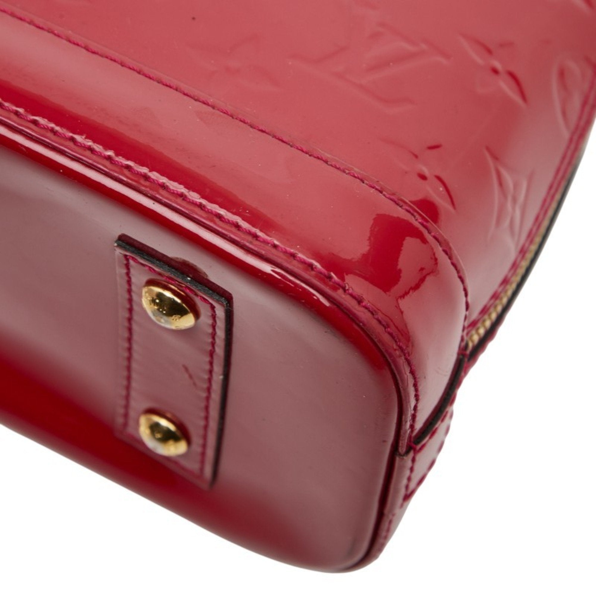 Louis Vuitton Pomme D'amour Red Color Patent Leather Handbag Shoulder Bag (Pre-Owned)