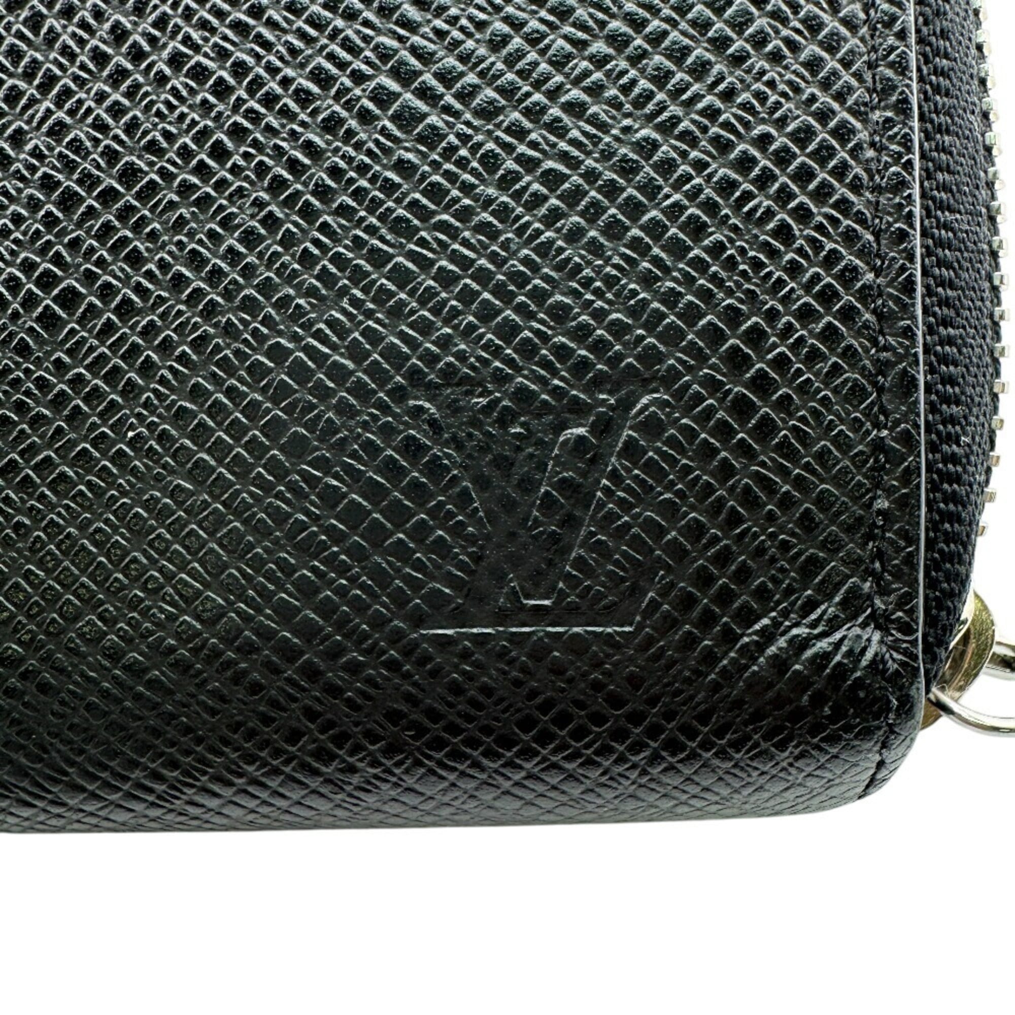 Louis Vuitton Black Leather Long Wallet (Bi-Fold) (Pre-Owned)