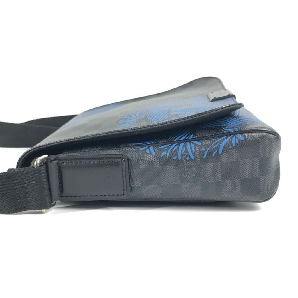 Louis Vuitton Black Blue Damier Graphite Messenger Bag Shoulder Bag (Pre-Owned)