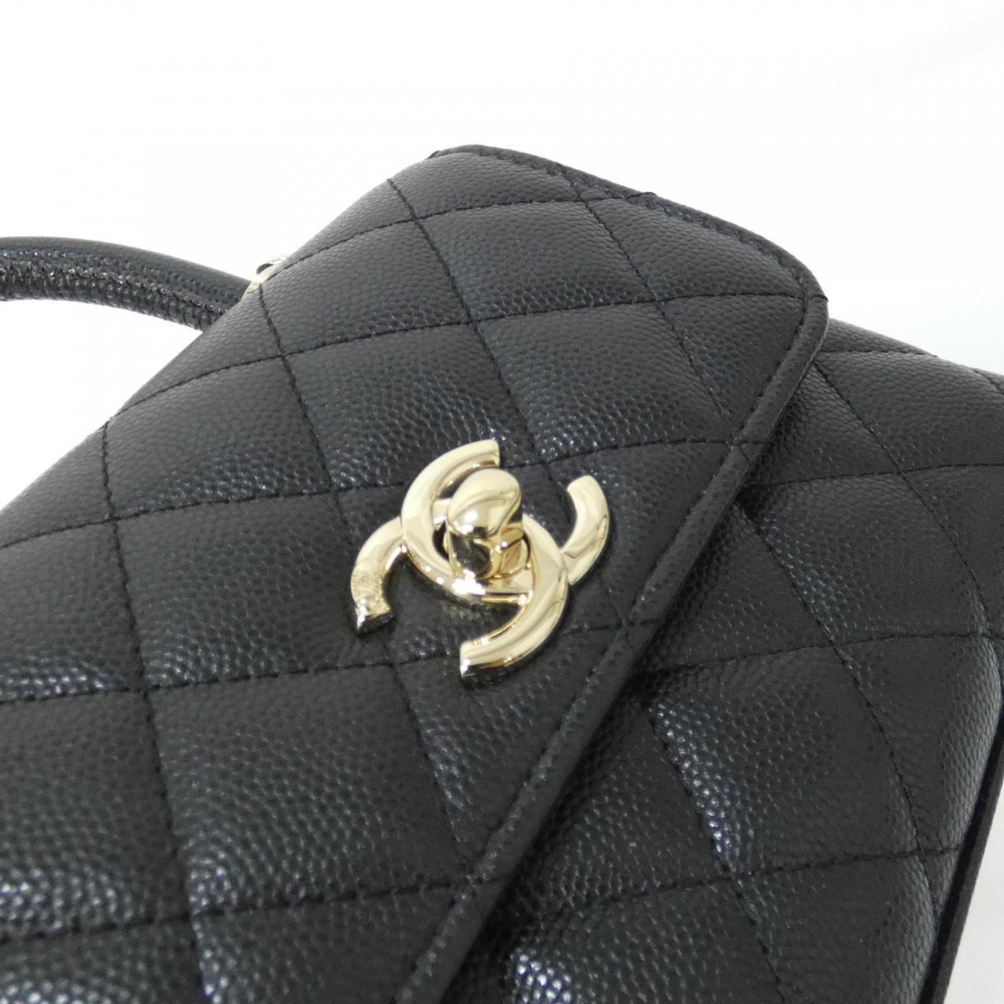 Coco Top Handle Bag Quilted Caviar Extra Mini