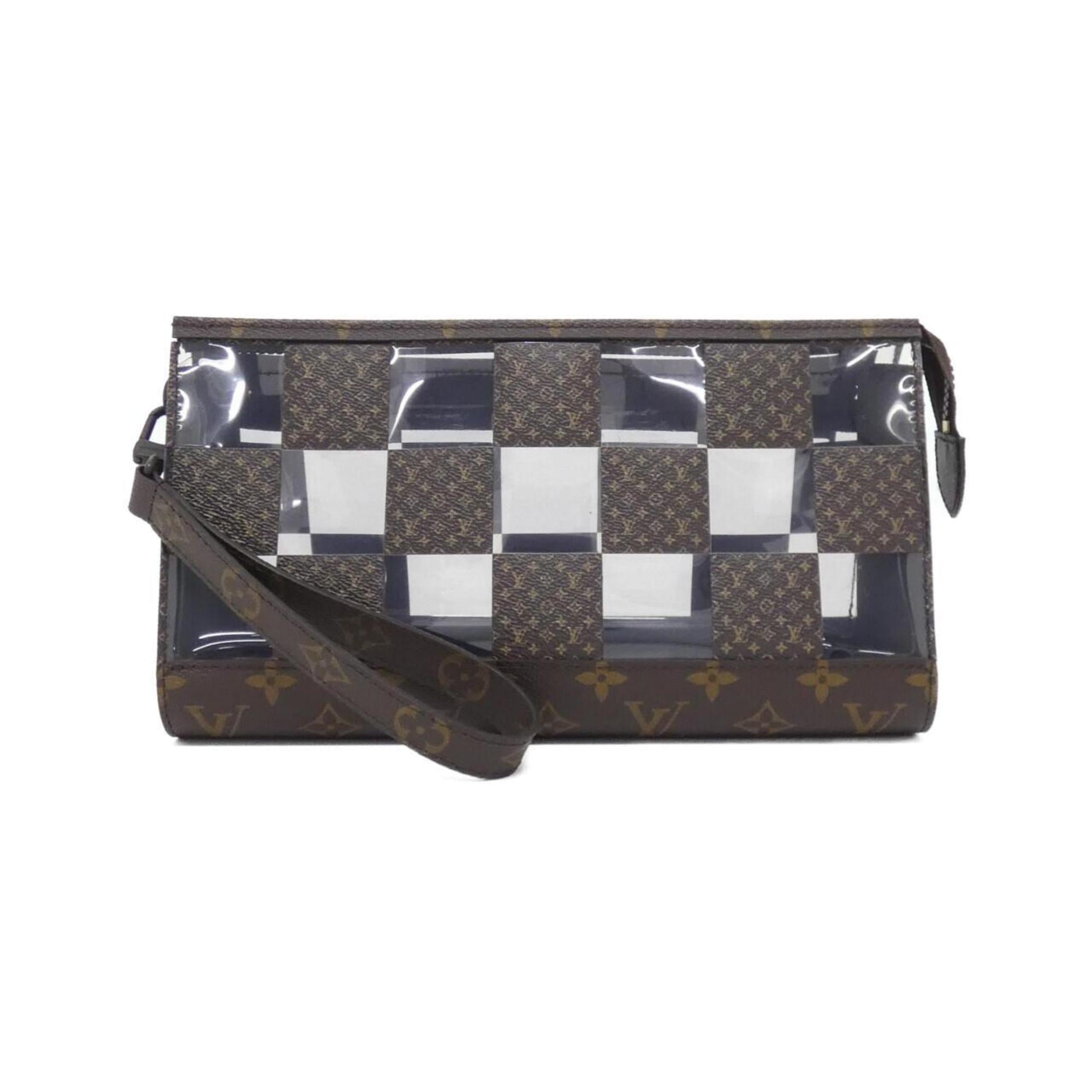 Louis Vuitton Marron Coated Canvas Pvc Pouch (Pre-Owned)
