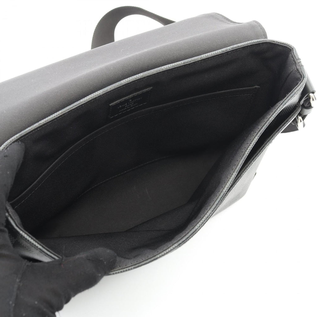 Louis Vuitton Black Coated Canvas Leather Shoulder Bag (Pre-Owned)