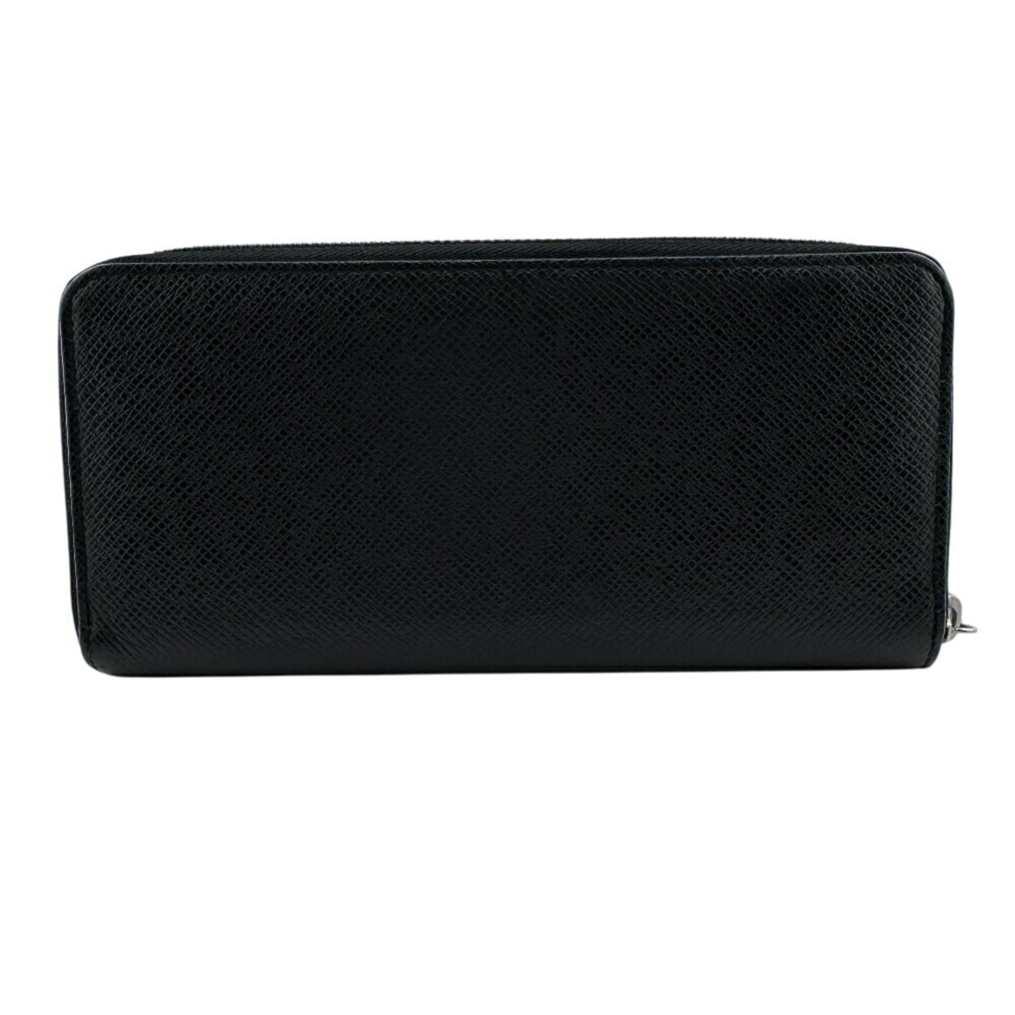 Louis Vuitton Black Leather Long Wallet (Bi-Fold) (Pre-Owned)