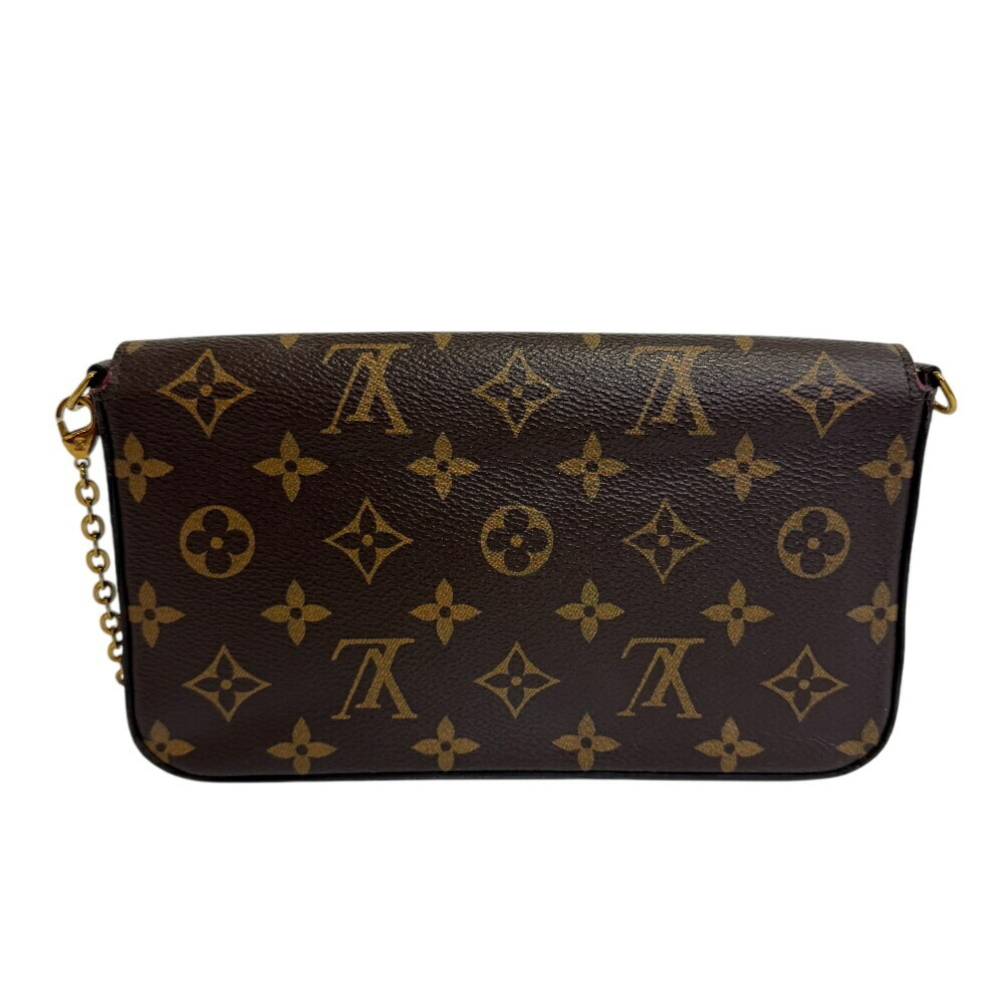 Louis Vuitton Brown Monogram Monogram Leather Pouch Shoulder Bag (Pre-Owned)