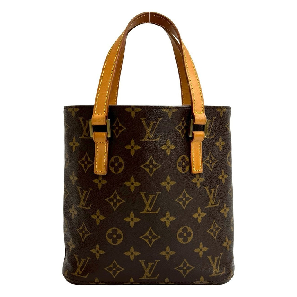 Louis Vuitton Brown Leather Pvc Handbag Tote Bag (Pre-Owned)