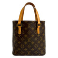 Louis Vuitton Brown Leather Pvc Handbag Tote Bag (Pre-Owned)