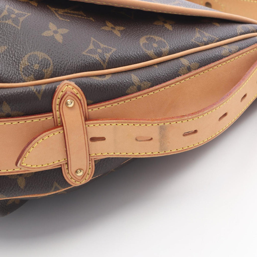 Louis Vuitton Brown Coated Canvas Leather Shoulder Bag (Pre-Owned)