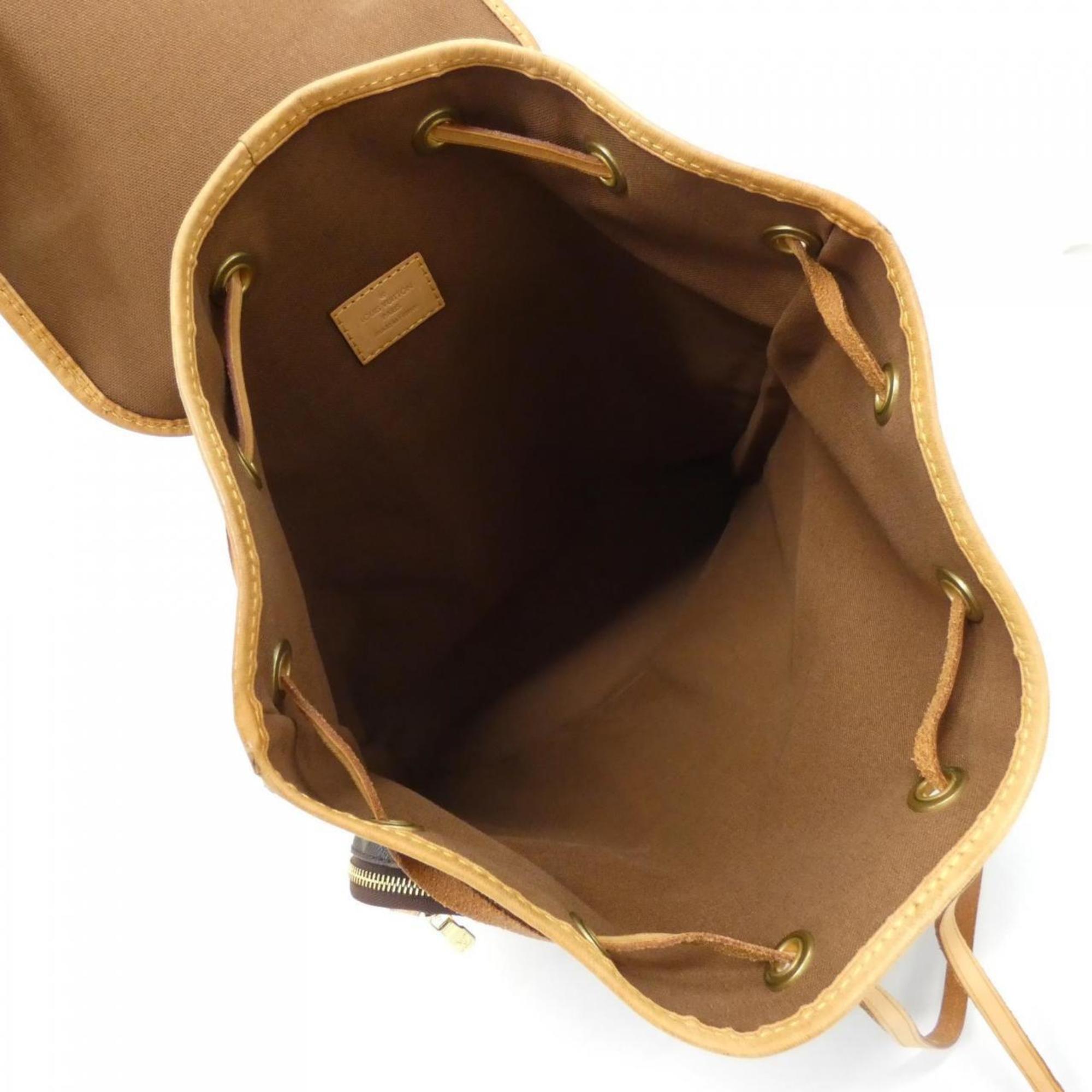 Louis Vuitton Marron Coated Canvas Backpack (Pre-Owned)