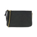 Louis Vuitton Black Leather Pochette Shoulder Bag (Pre-Owned)
