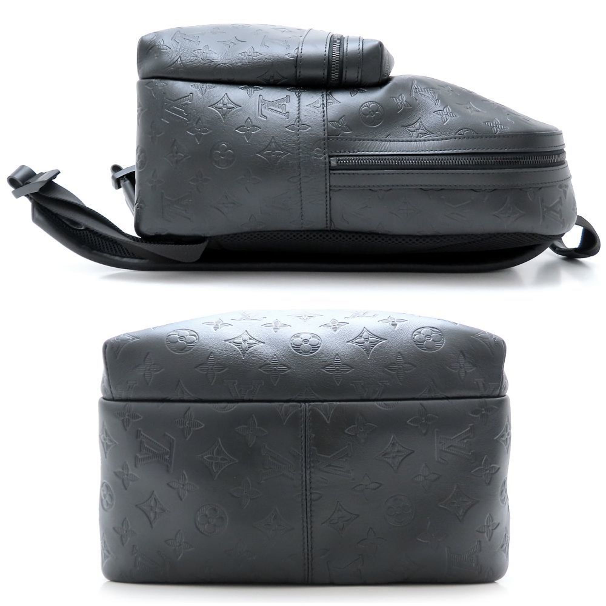 Louis Vuitton Monogram Shadow Noir Leather Backpack (Pre-Owned)