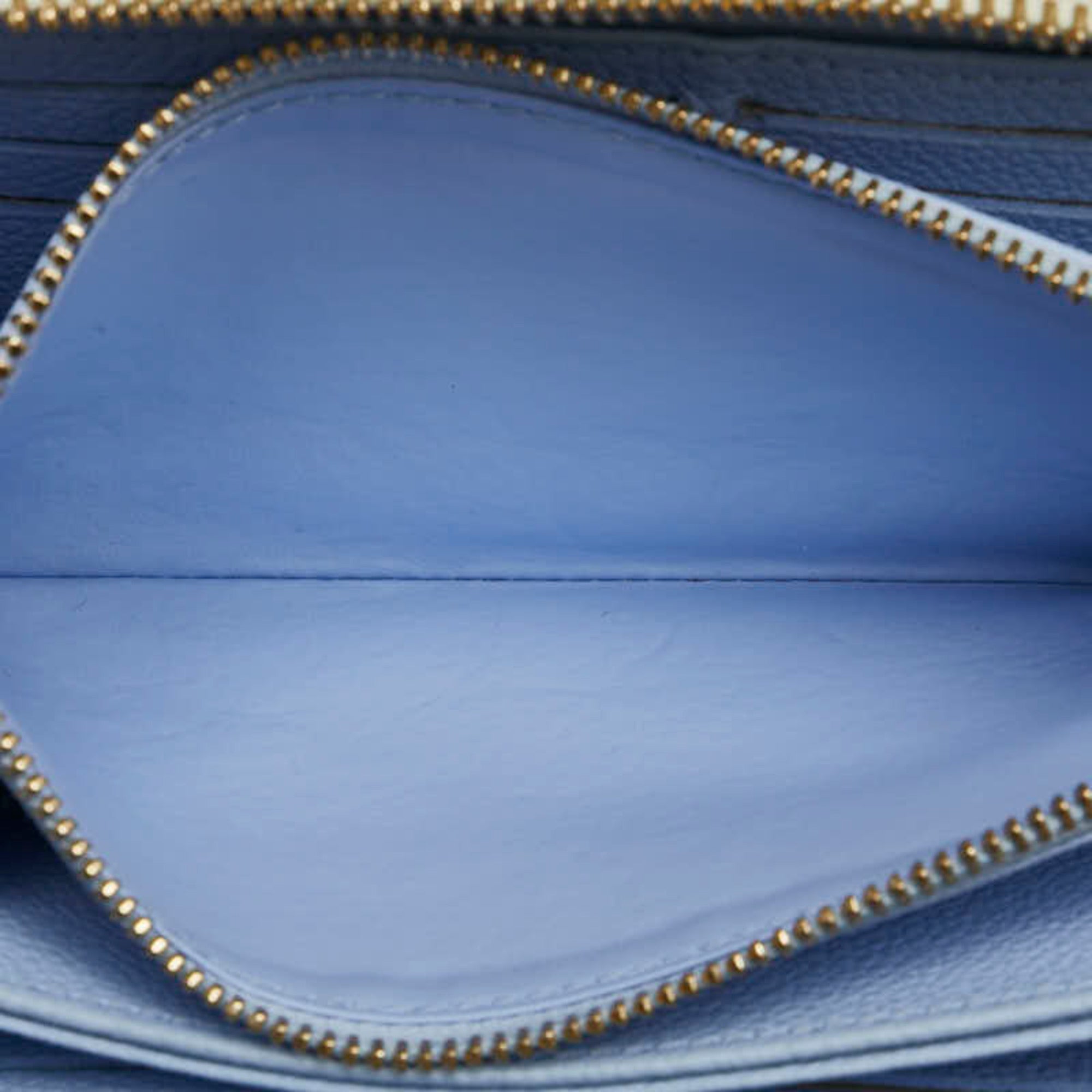 Louis Vuitton Blue White Leather Long Wallet (Bi-Fold) (Pre-Owned)