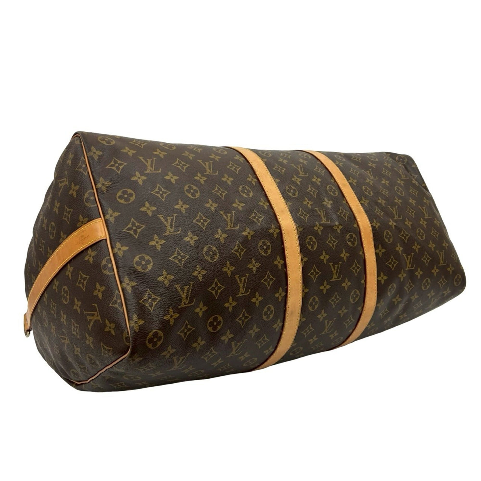 Louis Vuitton Brown Leather Pvc Boston Bag Shoulder Bag (Pre-Owned)