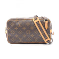 Louis Vuitton Brown Coated Canvas Leather Shoulder Bag (Pre-Owned)