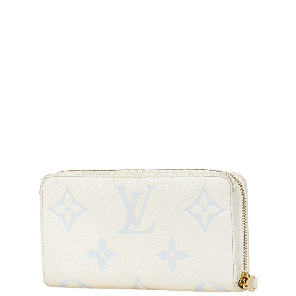 Louis Vuitton Blue White Leather Long Wallet (Bi-Fold) (Pre-Owned)