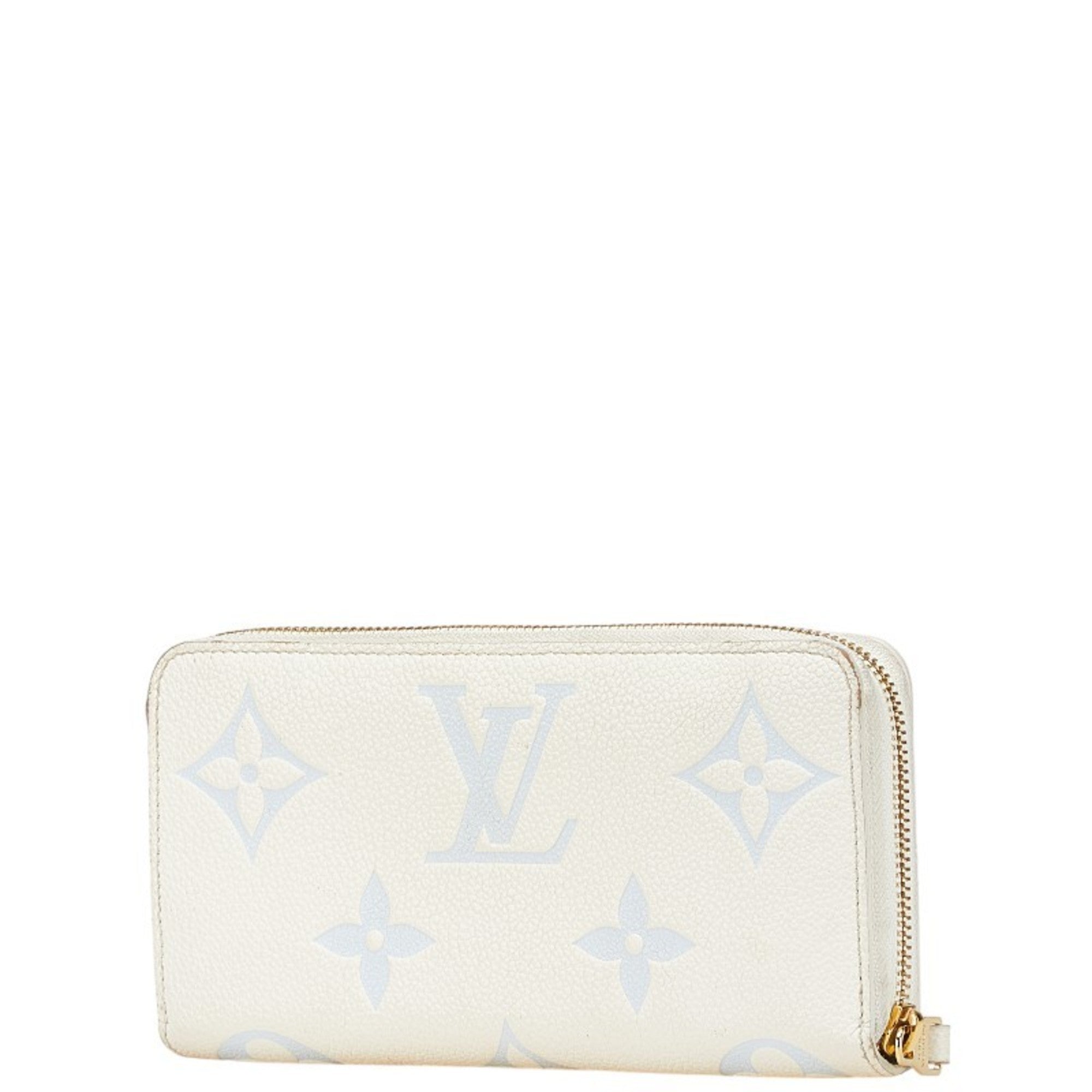Louis Vuitton Blue White Leather Long Wallet (Bi-Fold) (Pre-Owned)