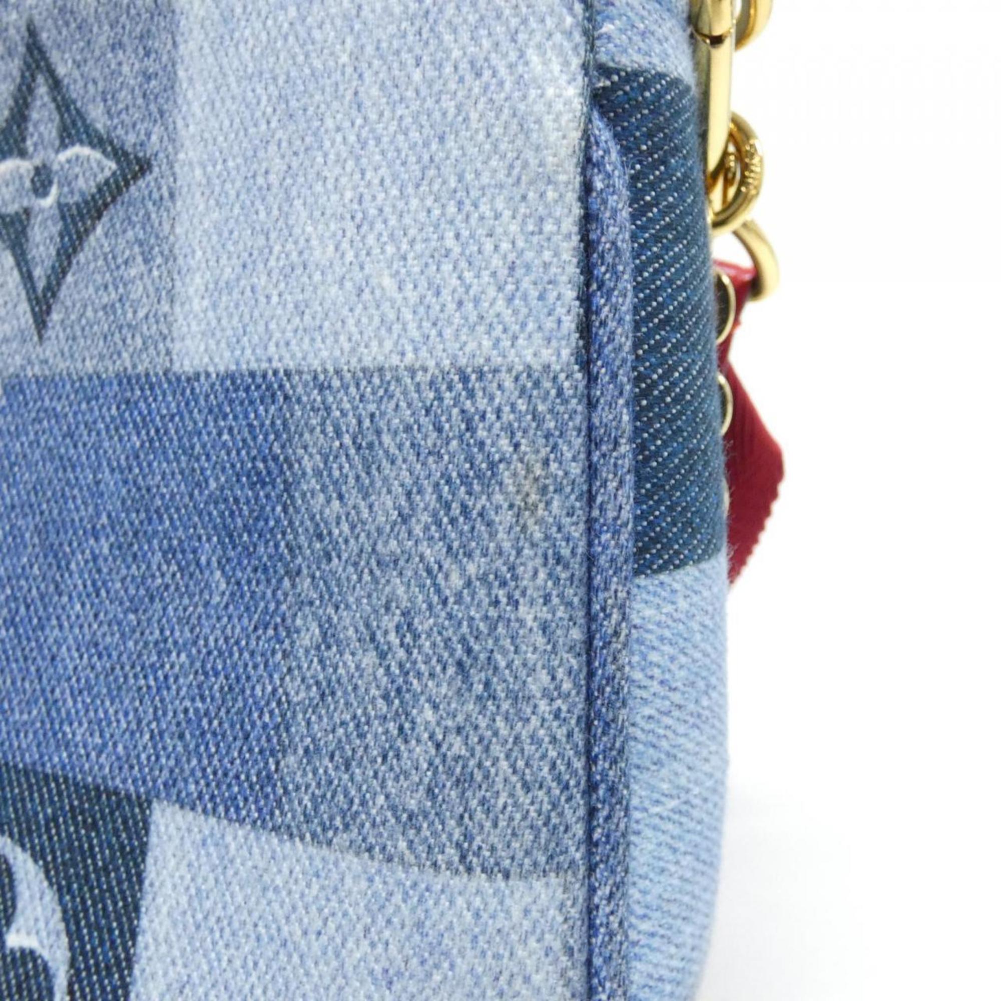 Louis Vuitton Blue Rouge Canvas Pochette Pouch Shoulder Bag (Pre-Owned)