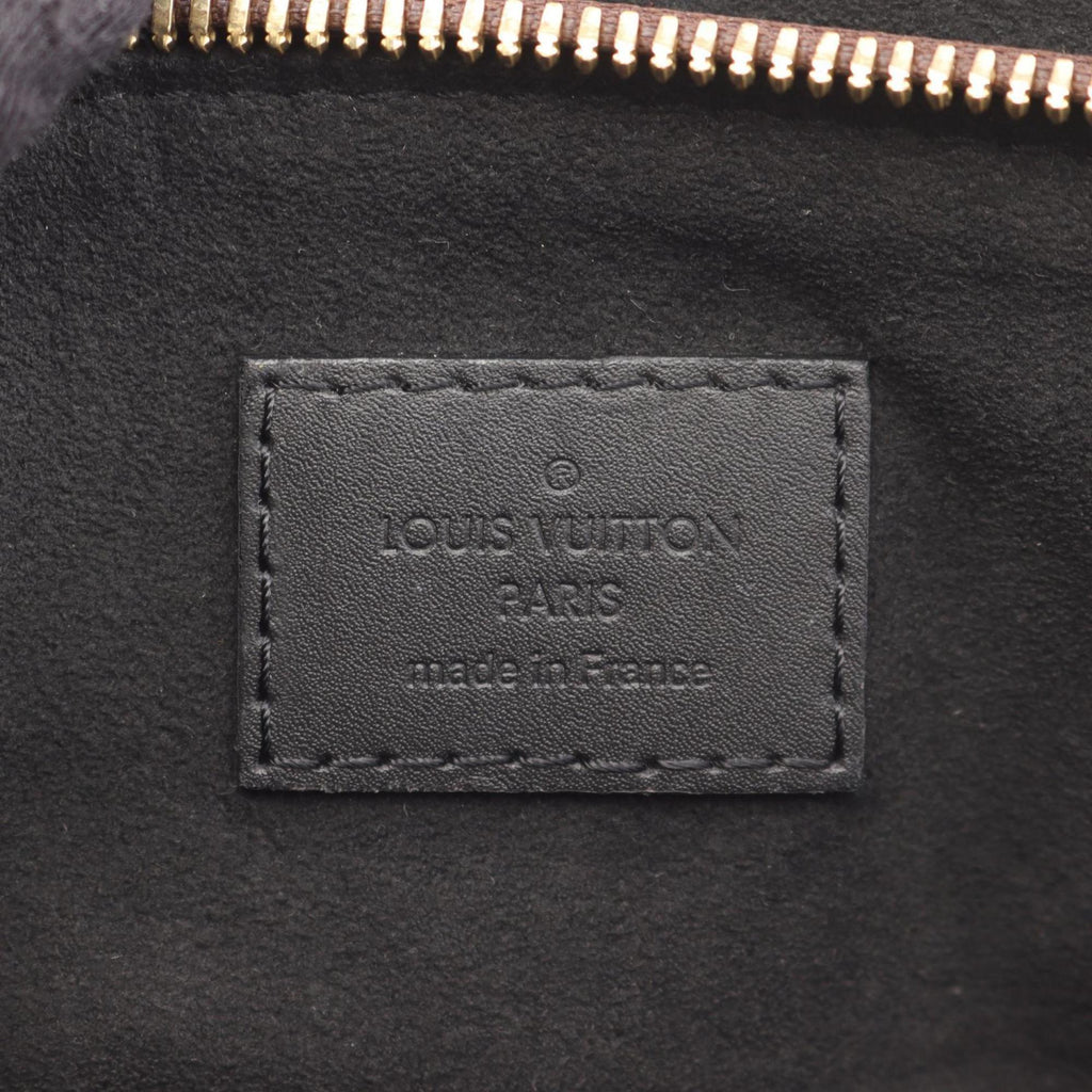 Louis Vuitton Black Brown Noir Pvc Coated Canvas Leather Tote Bag (Pre-Owned)
