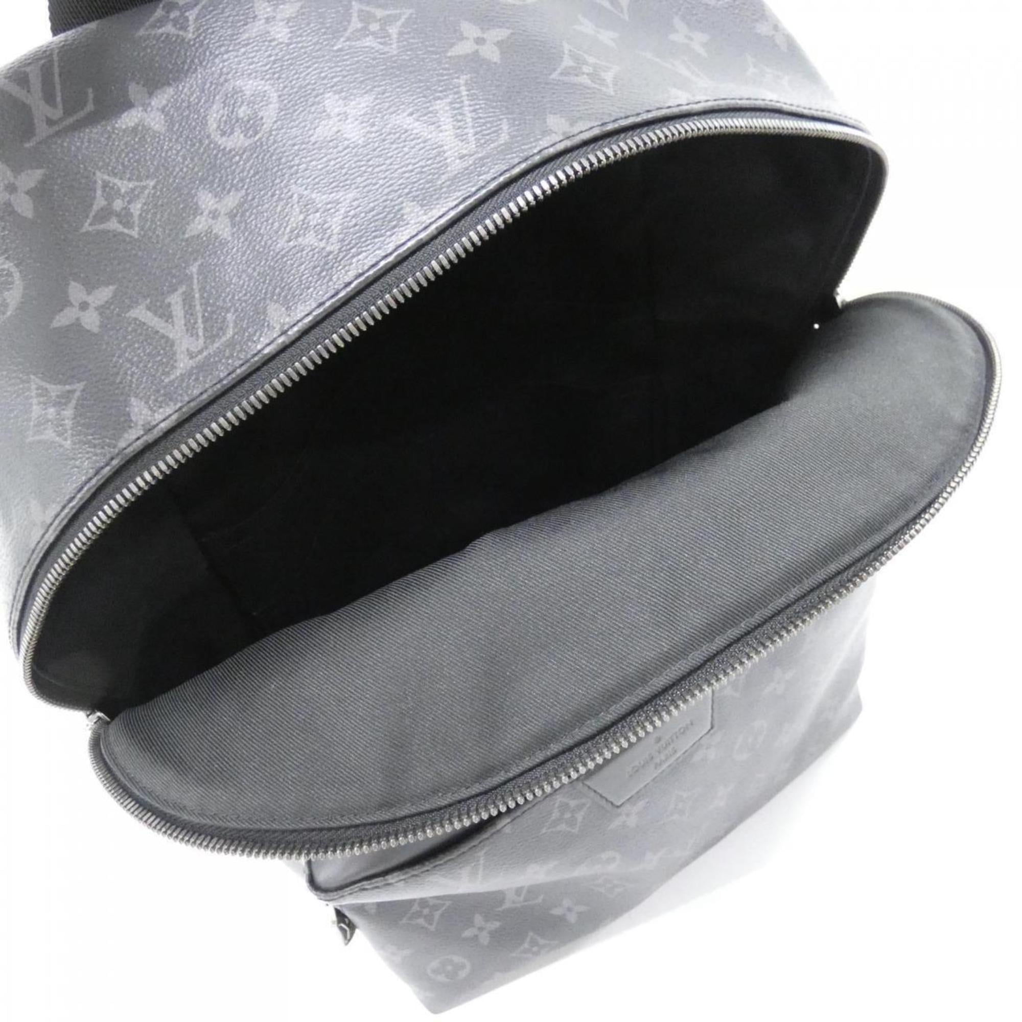 Louis Vuitton Black Coated Canvas Backpack (Pre-Owned)