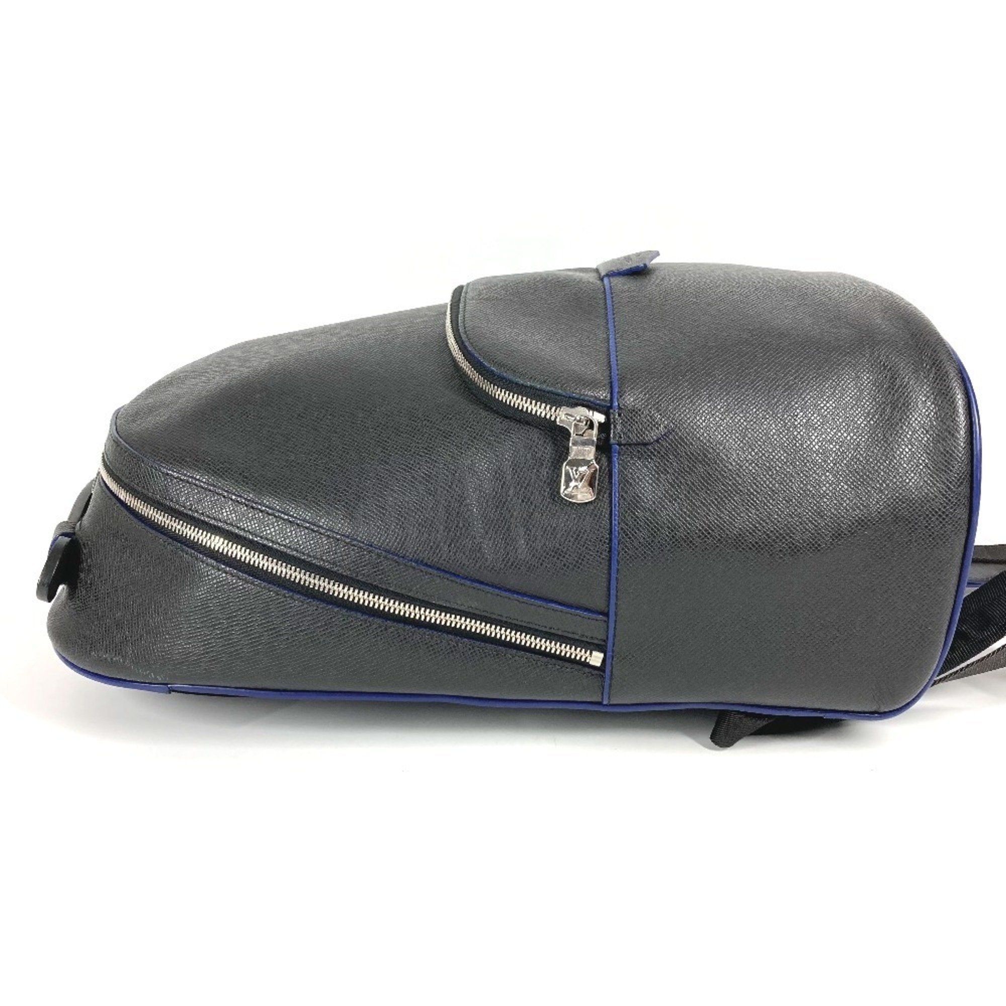 Louis Vuitton Ardoise Bicolor Black Blue Taiga Leather Backpack (Pre-Owned)