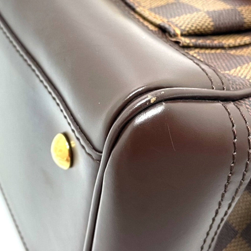 Louis Vuitton Damier Brown Ebene Damier Canvas Leather Handbag (Pre-Owned)