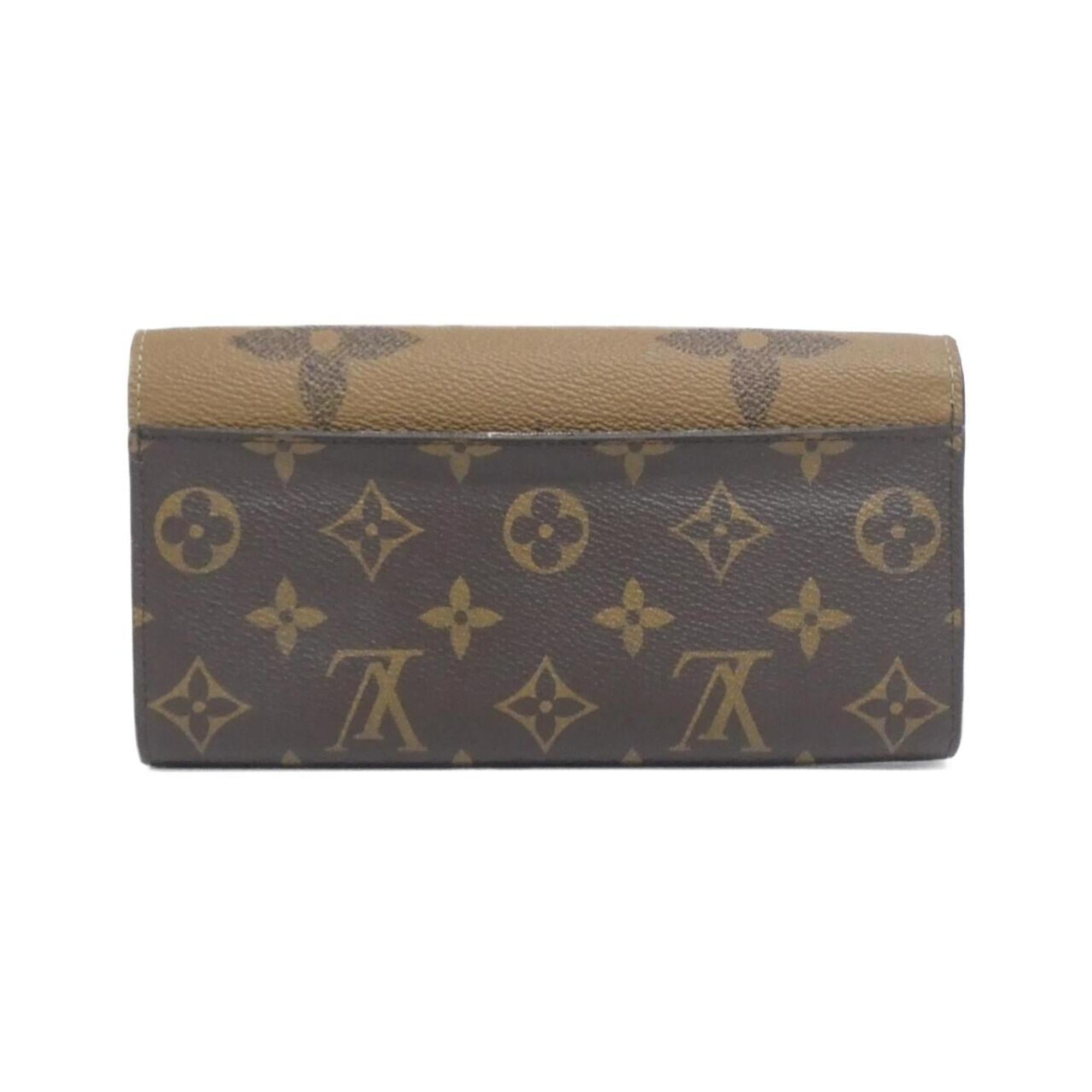 Louis Vuitton Brown Coated Canvas Long Wallet (Bi-Fold) (Pre-Owned)
