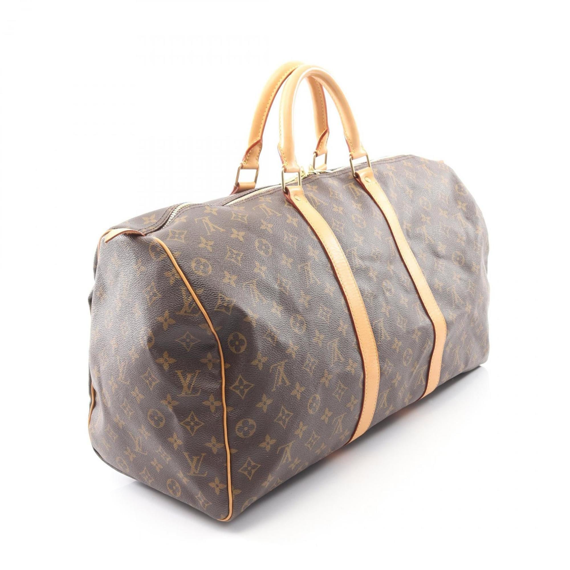 Louis Vuitton Brown Monogram Coated Canvas Boston Bag (Pre-Owned)
