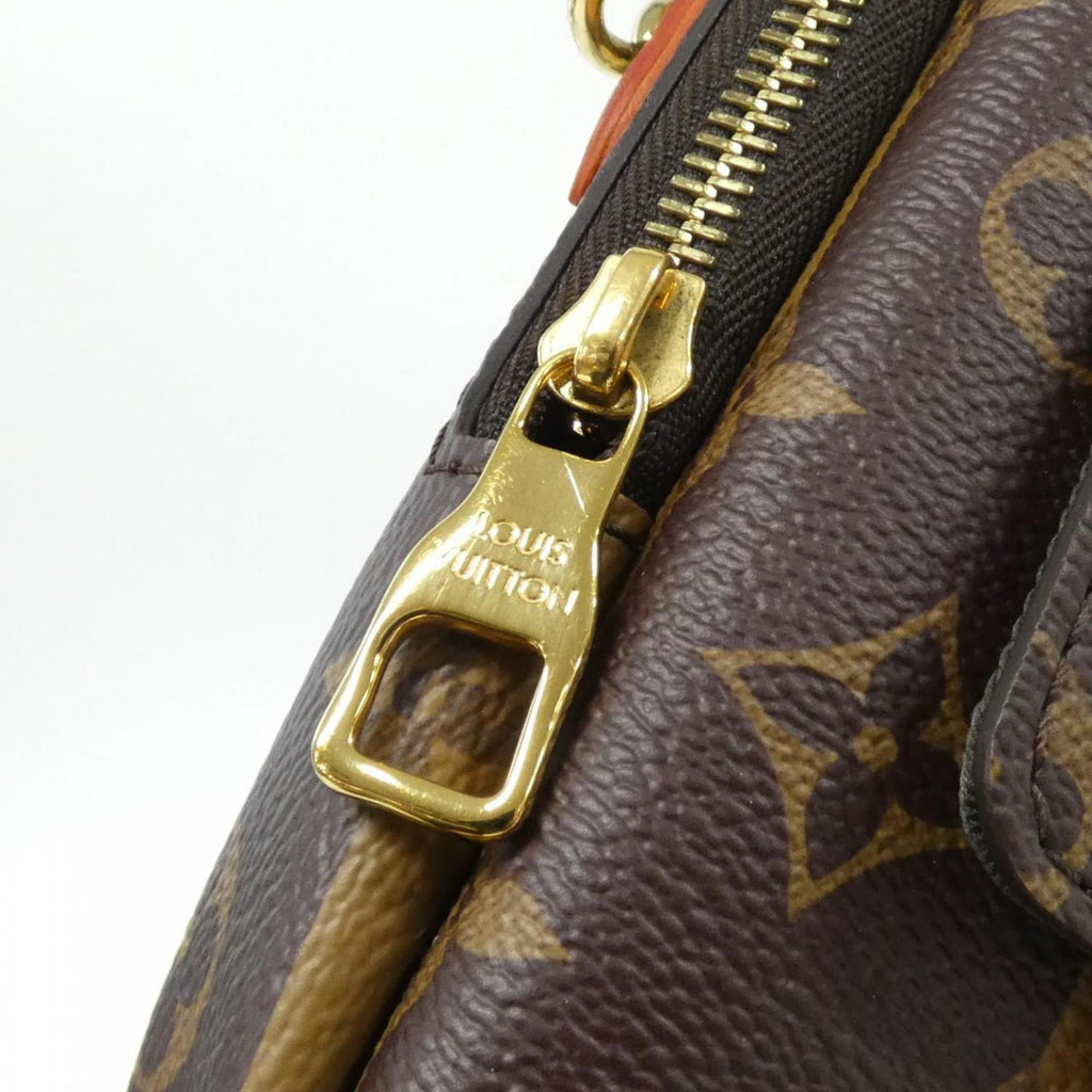 Louis Vuitton Marron Coated Canvas Handbag Pouch Shoulder Bag (Pre-Owned)