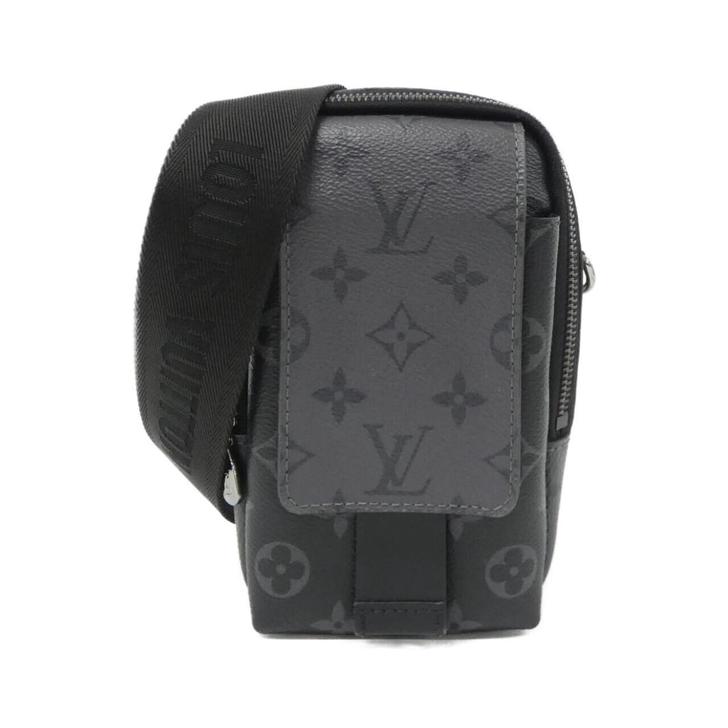 Louis Vuitton Black Coated Canvas Handbag Pouch Shoulder Bag (Pre-Owned)