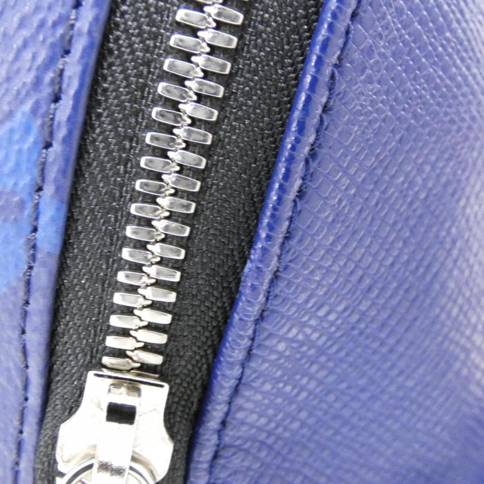 Louis Vuitton Cobalt Coated Canvas Leather Backpack (Pre-Owned)