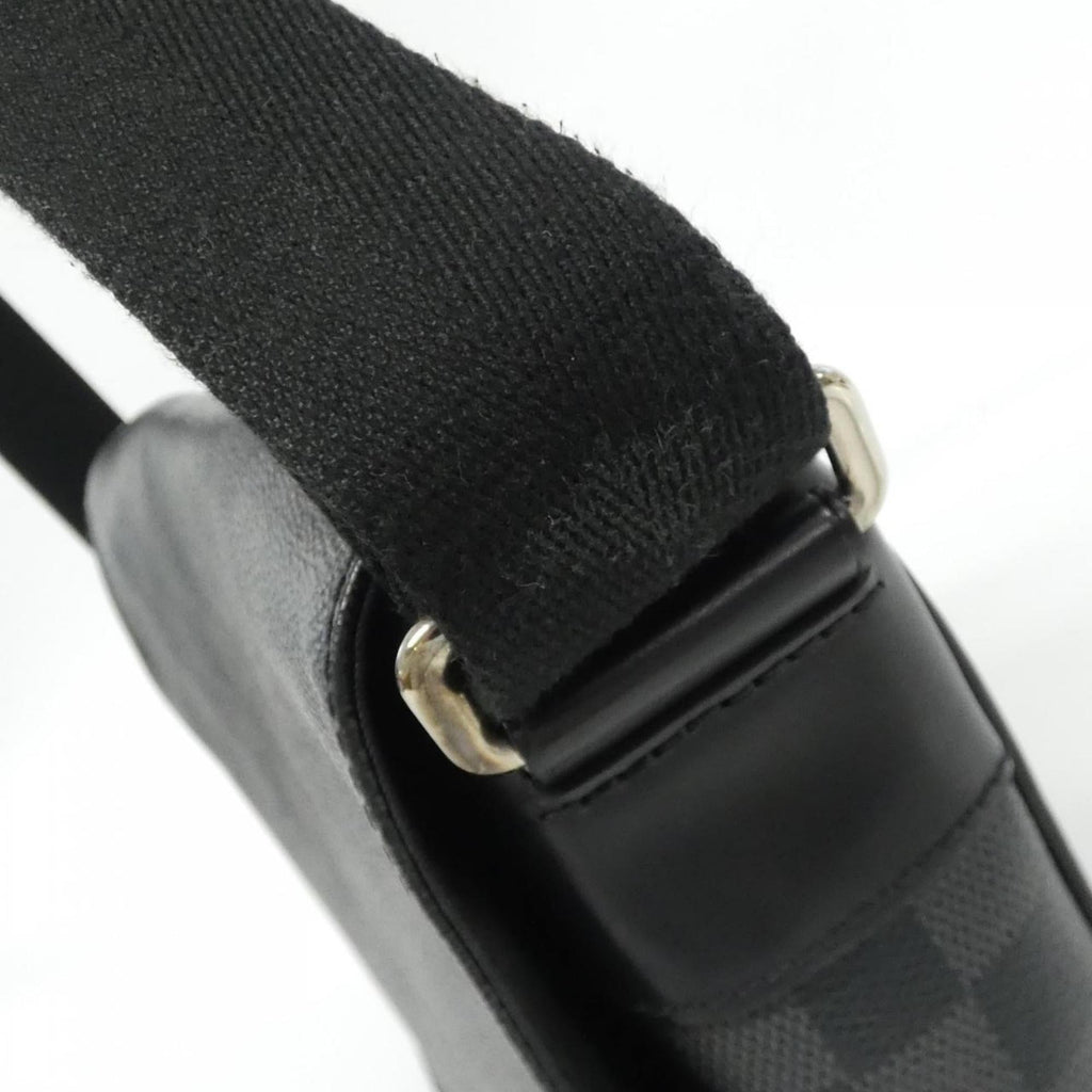 Louis Vuitton Dark Gray Graphite Coated Canvas Shoulder Bag (Pre-Owned)