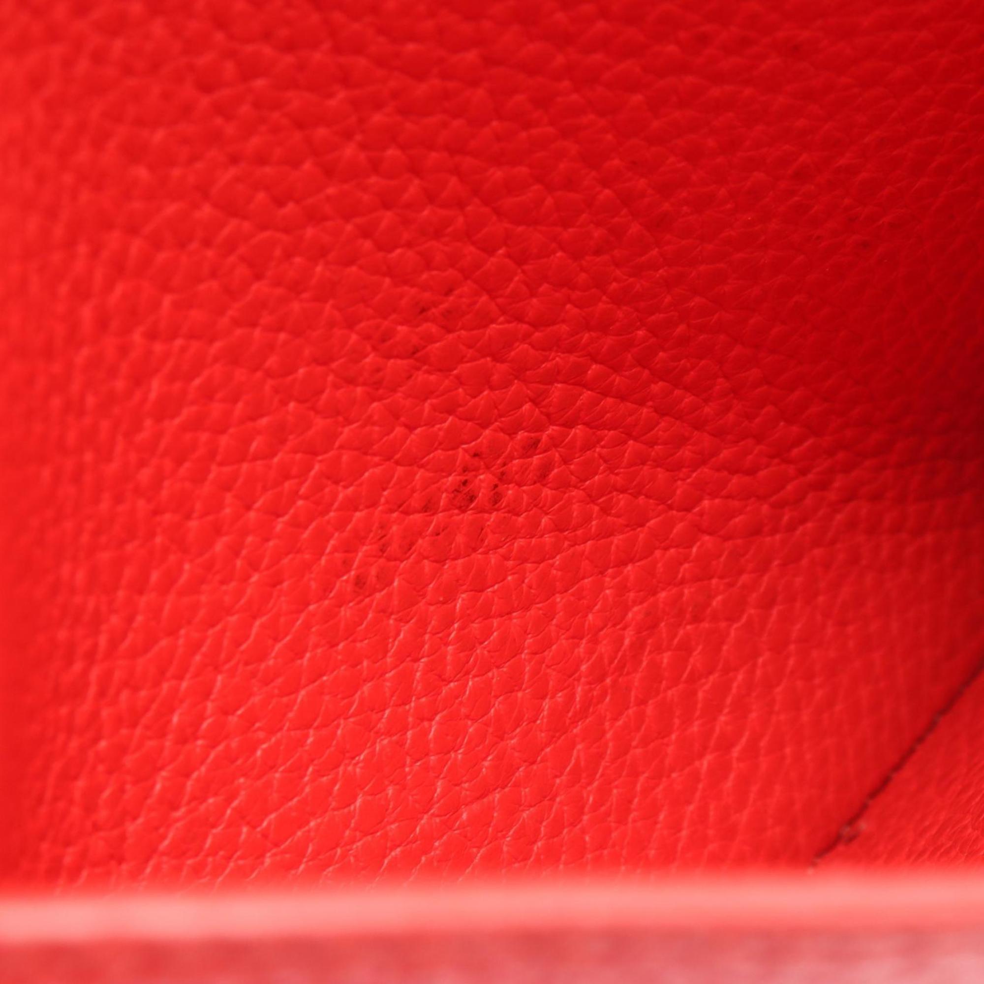 Louis Vuitton Red Color Leather Handbag (Pre-Owned)