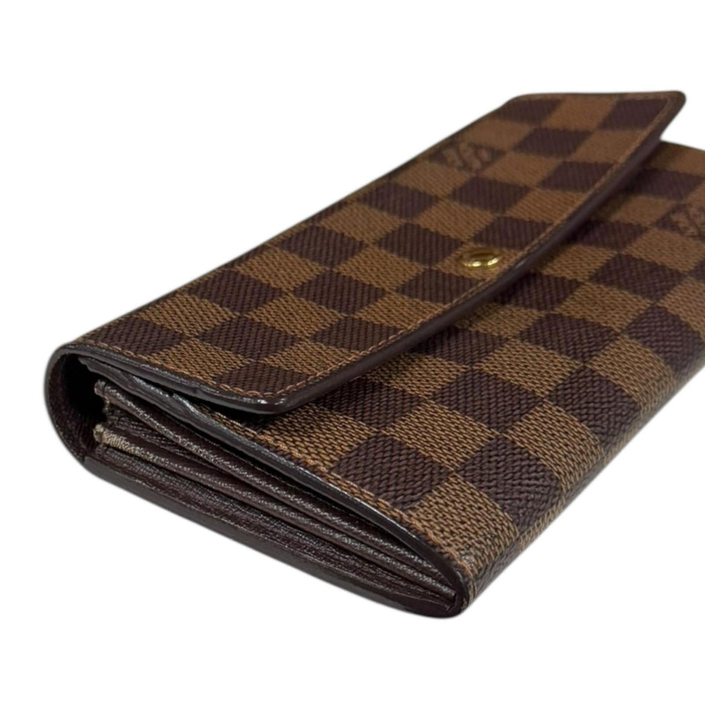 Louis Vuitton Brown Damier Canvas Long Wallet (Tri-Fold) (Pre-Owned)