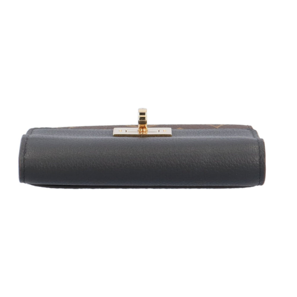 Louis Vuitton Black Brown Monogram Wallet (Tri-Fold) (Pre-Owned)