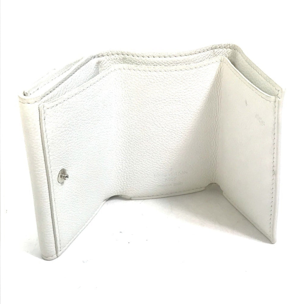 Louis Vuitton White Leather Wallet (Tri-Fold) (Pre-Owned)