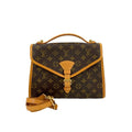 Louis Vuitton Brown Leather Pvc Handbag Shoulder Bag (Pre-Owned)