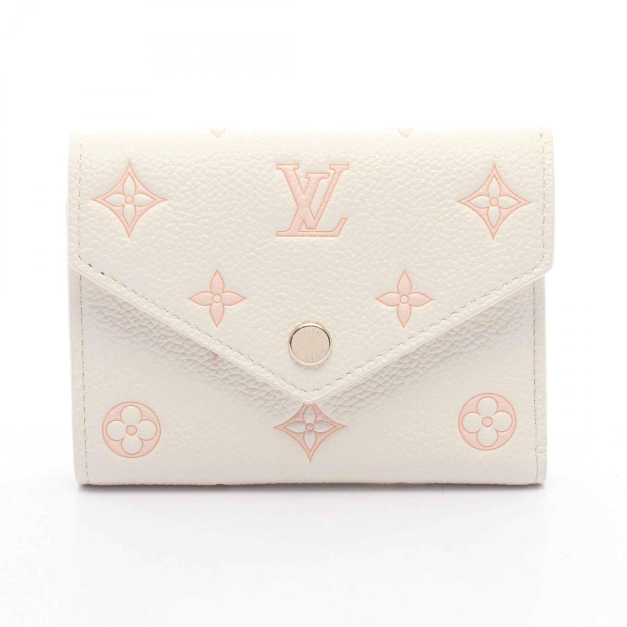 Louis Vuitton Peach Pink White Monogram Empreinte Wallet (Tri-Fold) (Pre-Owned)