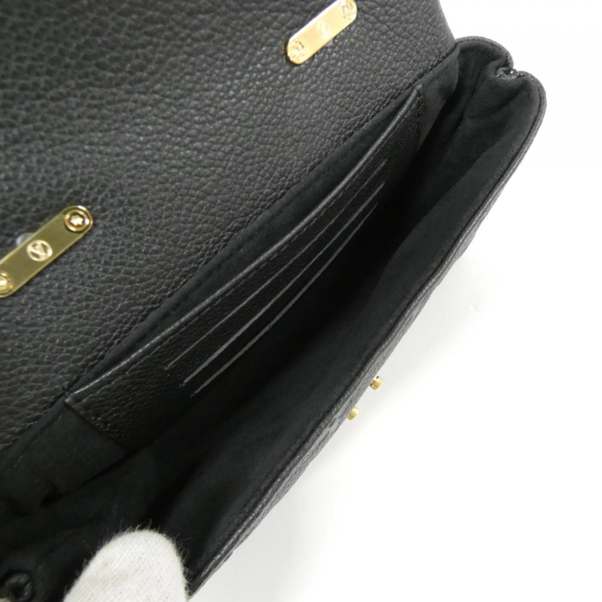 Louis Vuitton Black Leather Handbag (Pre-Owned)