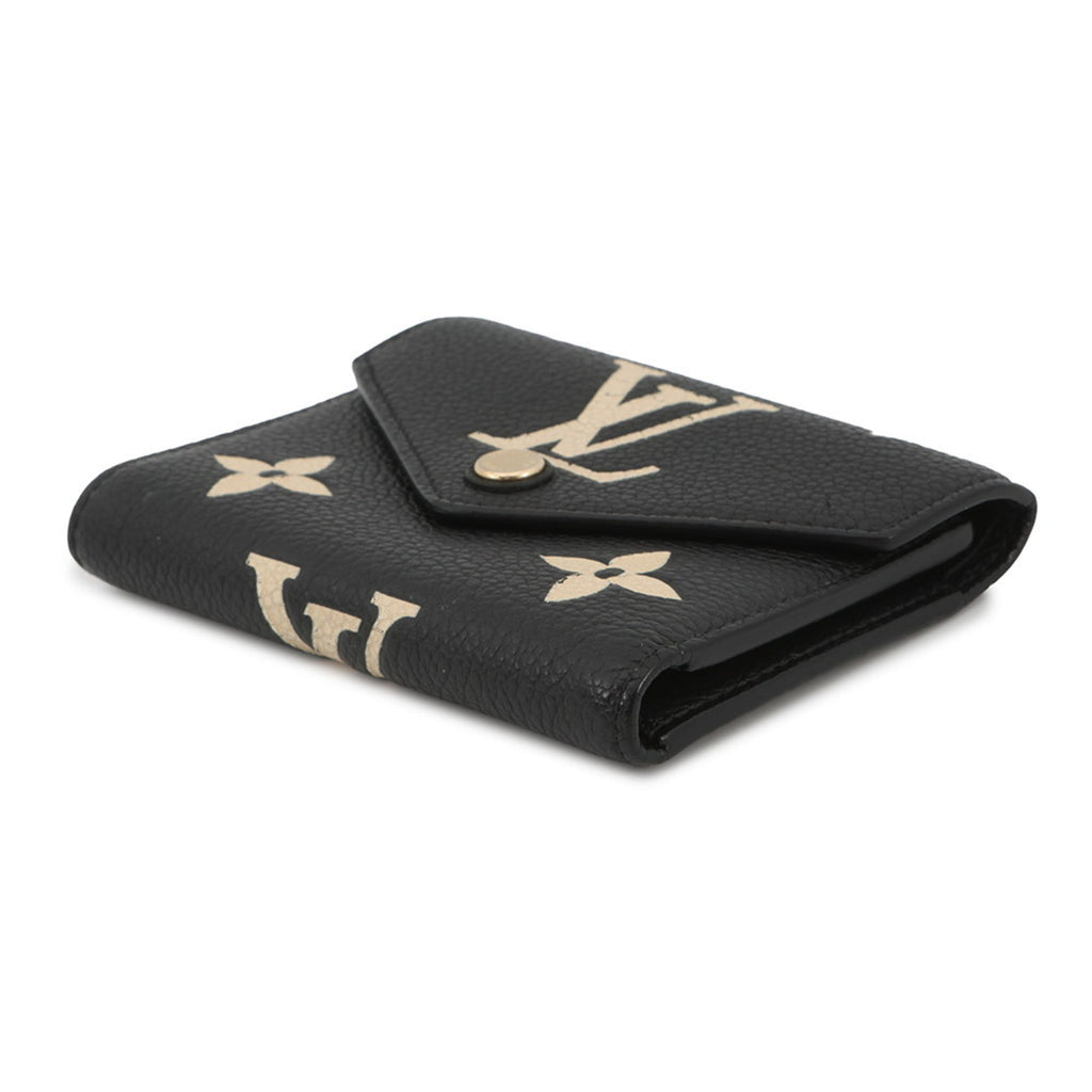 Louis Vuitton Beige Bicolor Black Monogram Monogram Empreinte Wallet (Tri-Fold) (Pre-Owned)