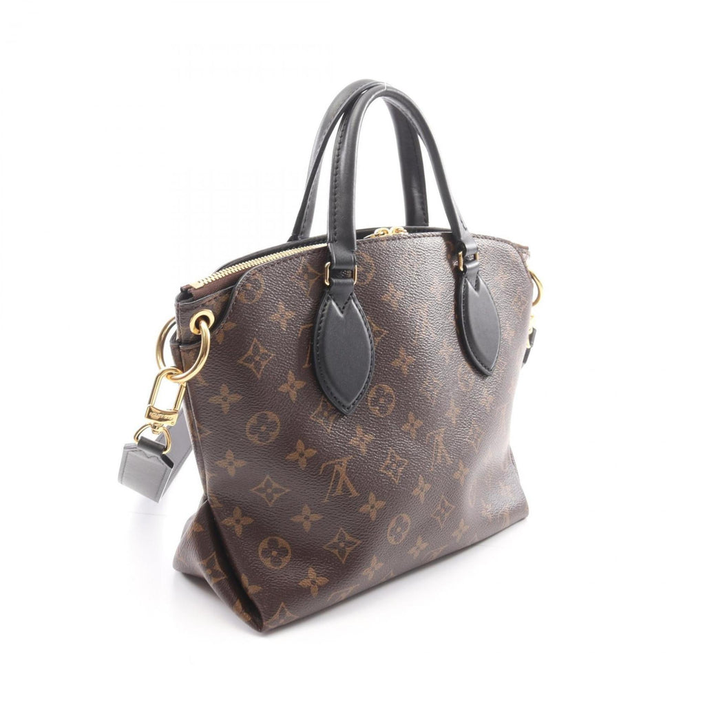 Louis Vuitton Black Brown Noir Pvc Coated Canvas Leather Tote Bag (Pre-Owned)