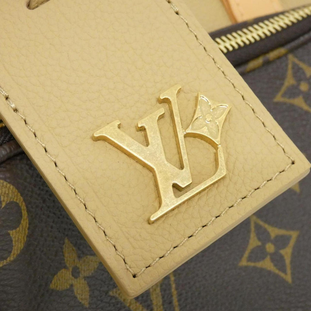 Louis Vuitton Beige Coated Canvas Leather Boston Bag (Pre-Owned)