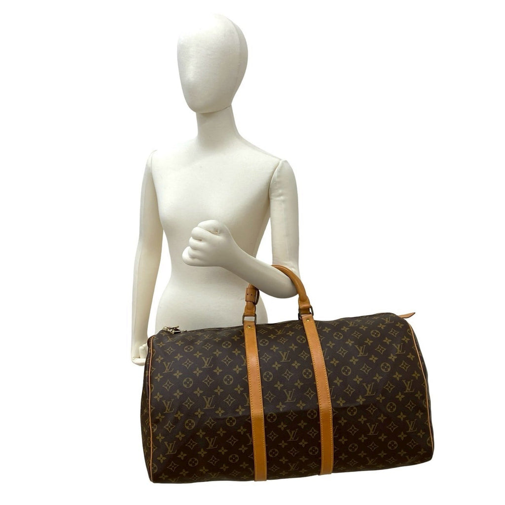 Louis Vuitton Brown Leather Pvc Boston Bag (Pre-Owned)